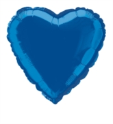 Single 18" Royal Blue Heart Shaped Foil Balloon