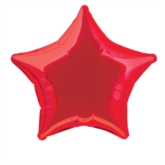 Single 20" Red Star Shaped Foil Balloon