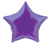 Single 20" Deep Purple Star Shaped Foil Balloon