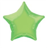 Single 20" Lime Green Star Shaped Foil Balloon