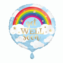 Get Well Soon Rainbow 18" Foil Balloon