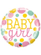 Baby Girl Dots 18" Foil Balloon