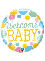 Welcome Baby Dots 18" Foil Balloon