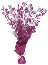 Birthday Glitz Age 60 Foil Balloon Weight Centrepiece 16.5" - Pink