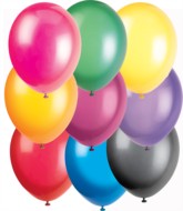 12" Assorted Crystal Latex Balloons - 50pk