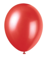 12" Flame Red Pearlized Latex Balloons - 50pk