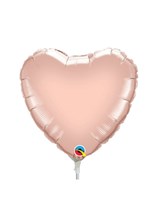 Rose Gold 9" Heart Foil Balloon Unpackaged
