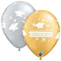Congratulations Graduate Caps 11" Latex Balloons 25pk