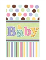 Baby Spots and Stripes Plastic Tablecover (54" x 102")