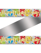 Glitzy Gold Happy Birthday Foil Banner