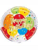 Glitzy Gold Happy Birthday 18" Foil Balloon