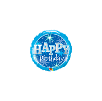 Mini Blue Birthday Sparkle 9" Foil Balloon