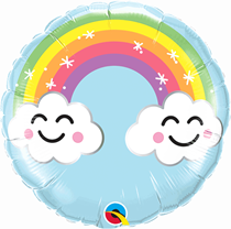 Sunshine Rainbow 2-Sided 9" Air Fill Foil Balloon