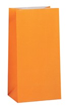 Orange Paper Sweet Bags 12pk