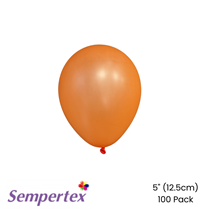Sempertex 5" Let's Glow Neon Orange Latex Balloons 100pk