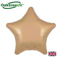 Oaktree 19" Satin Latte Star Foil Balloon