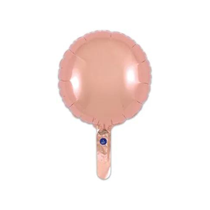 Oaktree Rose Gold 9" Round Foil Balloon (Loose & Self-Seal)