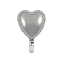 Oaktree Silver 9" Heart Foil Balloon