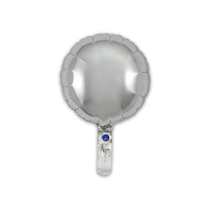  Oaktree Silver 9" Round Foil Balloon (Loose & Self-Seal)