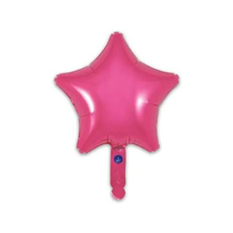 Oaktree Hot Pink 9" Star Foil Balloon (Loose & Self-Seal)