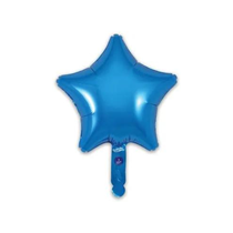 Oaktree Blue 9" Star Foil Balloon (Loose & Self-Seal)