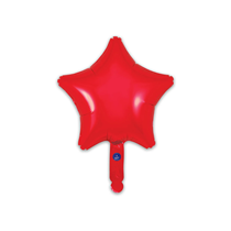 Oaktree Red 9" Star Foil Balloon (Loose & Self-Seal)