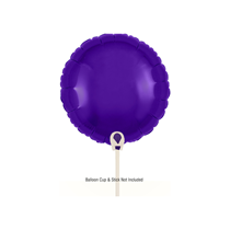 Oaktree Purple 9" Round Foil Balloon (Loose & Self-Seal
