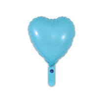 Oaktree Matt Light Blue 9" Heart Foil Balloon (air fill)