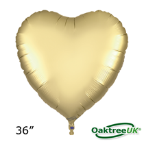 Oaktree Pure Gold 36" Heart Foil Balloon
