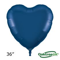 Oaktree Navy Blue 36" Heart Foil Balloon