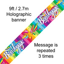 Bon Voyage 9ft Foil Banner