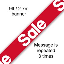 Red Sale 9ft Foil Banner