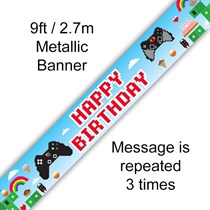 Blox Game Birthday Holographic Banner 9ft