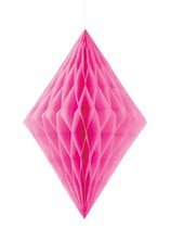Hot Pink Diamond Tissue Hanging Decoration