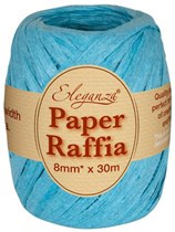 Turquoise Paper Raffia Balloon Ribbon 30m