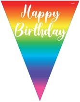 Rainbow Ombre Happy Birthday Flag Banner Bunting