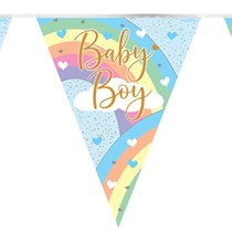 Pastel Rainbow Baby Boy Bunting 3.9M