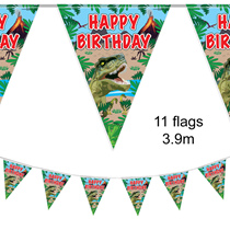 Jurassic Dinosaur Happy Birthday Bunting 3.9m