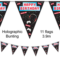 Games Controller Happy BIrthday Bunting 3.9m
