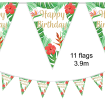 Tropical Birthday Party Bunting 3.9m