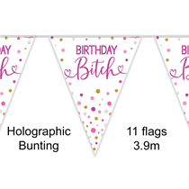 Birthday Bitch Party Bunting 3.9m 11 Flags