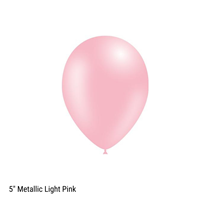 Decotex Pro 5" Metallic Light Pink Latex Balloons 100pk