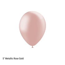 Decotex Pro 5" Metallic Rose Gold Latex Balloons 100pk