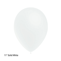 Decotex Pro Fashion Solid White 11" Latex Balloons 50pk
