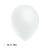 Decotex Pro 11" Metallic White Latex Balloons 50pk