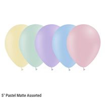 Decotex Pro 5" Matte Pastel Assorted Latex Balloons 100pk