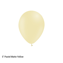 Decotex Pastel Matte Yellow 5" Latex Balloons 100pk