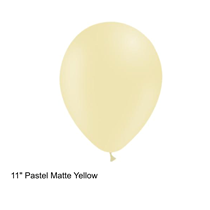 Decotex Pastel Matte Yellow 11" Latex Balloons 50pk
