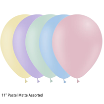Decotex Pro 11" Matte Pastel Assorted Latex Ballons 50pk