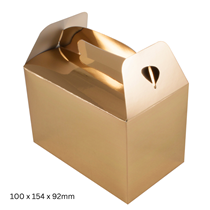 Metallic Gold Party Lunch Box 6pk